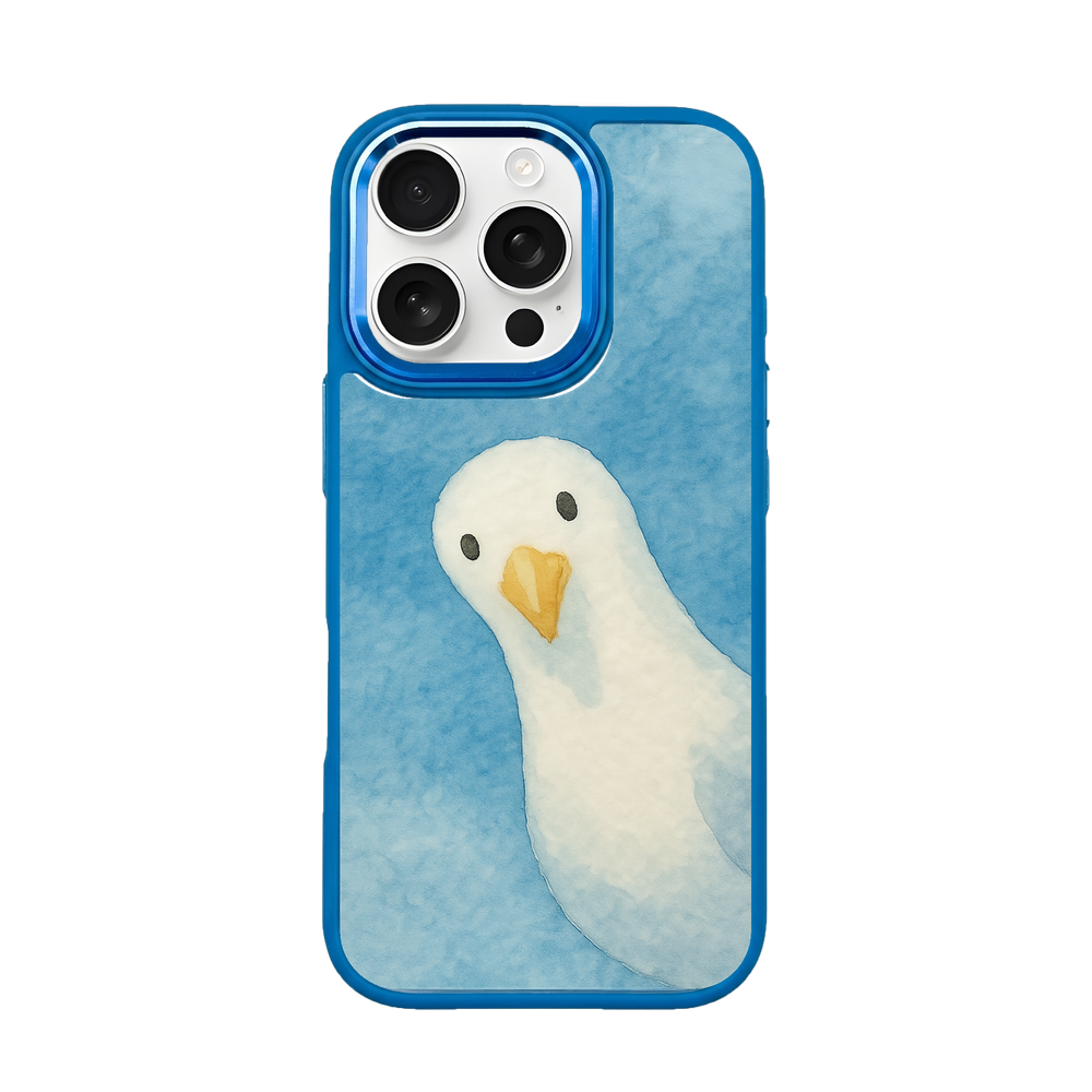 iPhone 16 pro case - Seagull blue - "Seagull" - sustainable