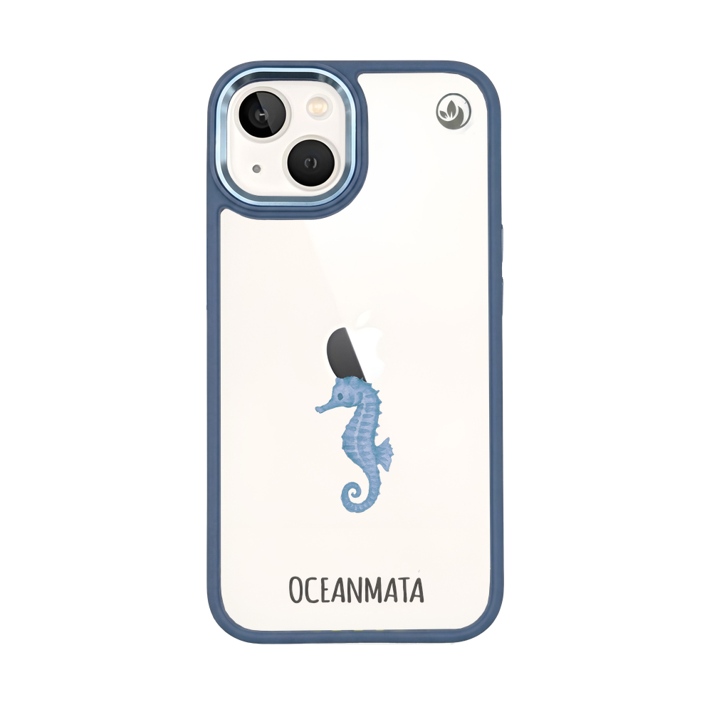 iPhone 13 Hülle - Seepferdchen weiß - "SeahorseTale" - nachhaltig