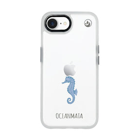 iPhone 16e/17e Hülle - Seepferdchen weiß - "SeahorseTale" - nachhaltig
