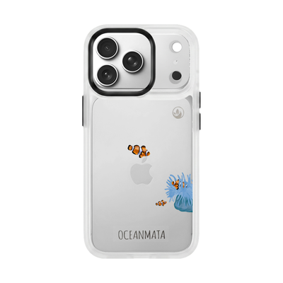 iPhone 17 pro max Hülle - Clownfisch weiß - "Mr.Clown-Fish" - nachhaltig