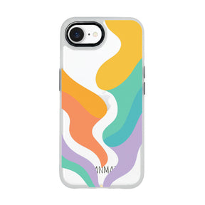 iPhone 16e case - colorful waves - "Tide Flow" - sustainable