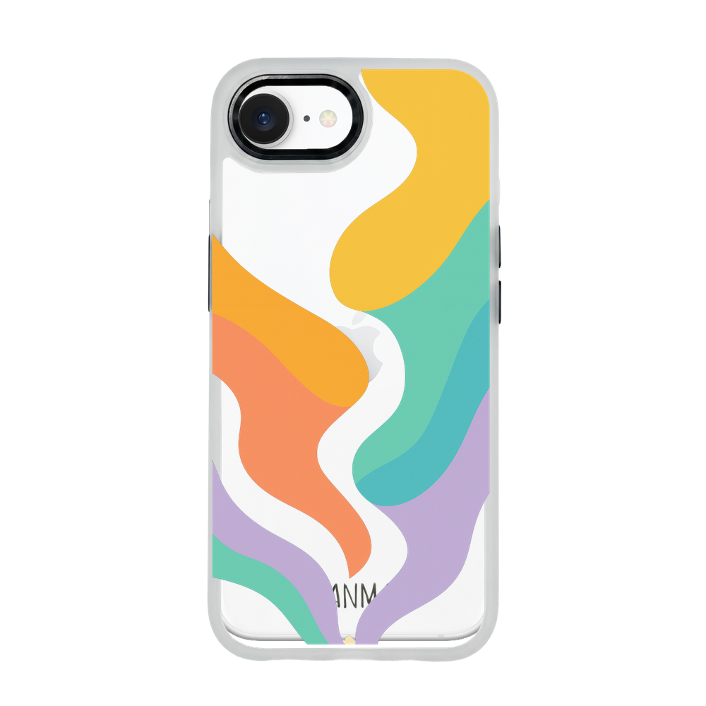 iPhone 16e case - colorful waves - "Tide Flow" - sustainable