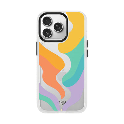 iPhone 17 Pro Max Case - Colorful Waves - "Tide Flow" - Sustainable