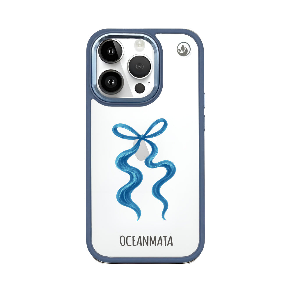 iPhone 14 pro Hülle - Schleife blau - "tideknot" - nachhaltig