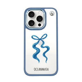 iPhone 15 pro max Hülle - Schleife blau - "tideknot" - nachhaltig