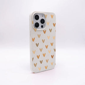 iPhone 16e Hülle - Herz weiß - "AutumnLove" - nachhaltig