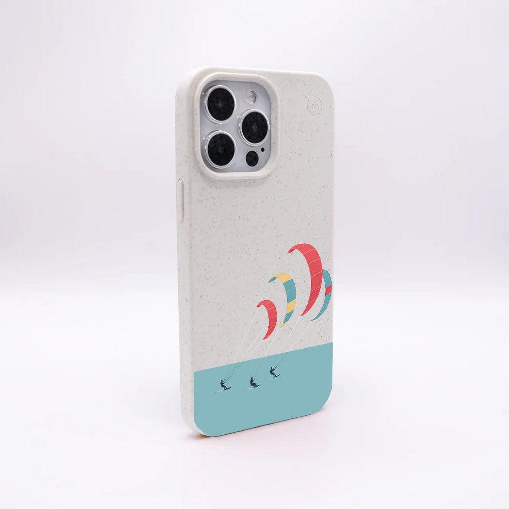 iPhone 16 pro Hülle - Kite weiß - "Kitesurf" - nachhaltig