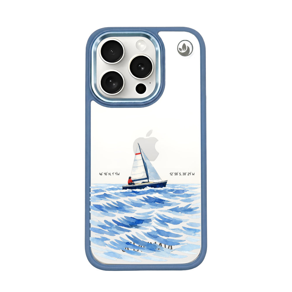 Nachhaltige Handyhülle iPhone 15 pro max Towardsthehorizon aus Ocean Plastic — Vorderseite