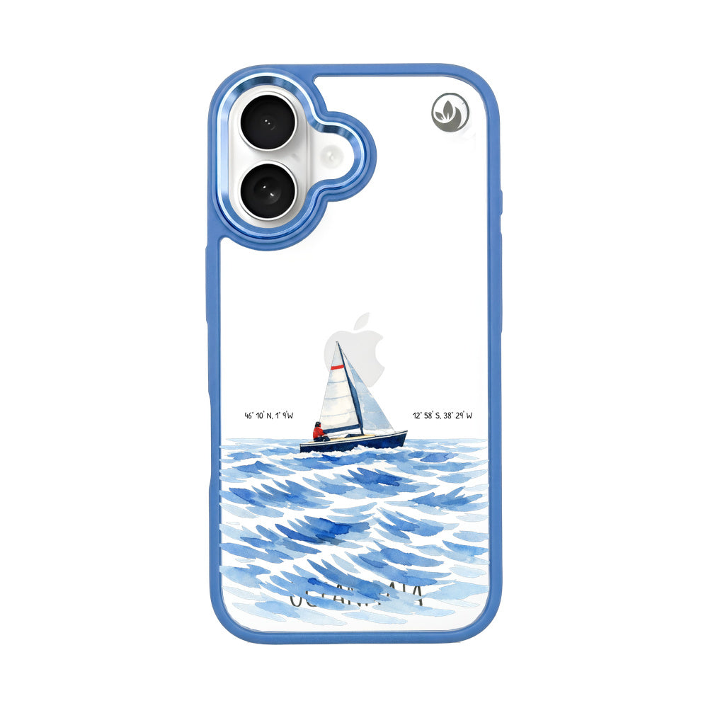 Nachhaltige Handyhülle iPhone 16 Towardsthehorizon aus Ocean Plastic — Vorderseite