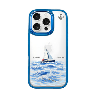 iPhone 16 Pro Case - Sailing White - "Golden Horizon" - Sustainable