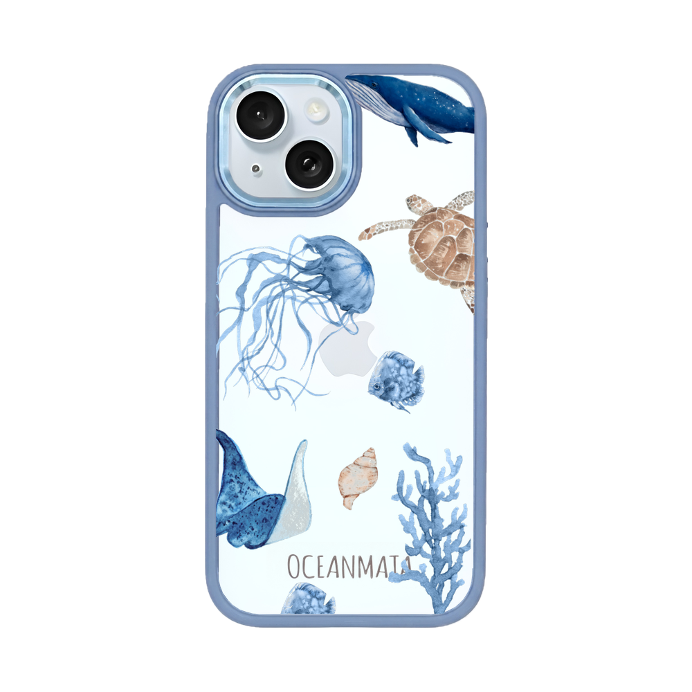 iPhone 15 case - white turtle - "Turtle &amp; Friends" - sustainable