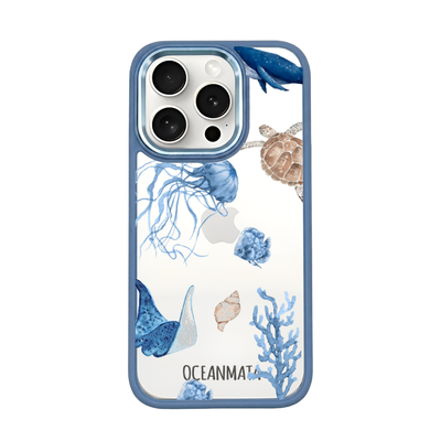 iPhone 15 pro case - white turtle - "Turtle &amp; Friends" - sustainable