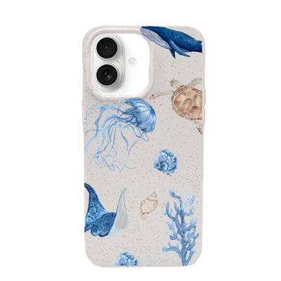 iPhone 17 Case - White Turtle - "Sea Turtle & Friends" - sustainable