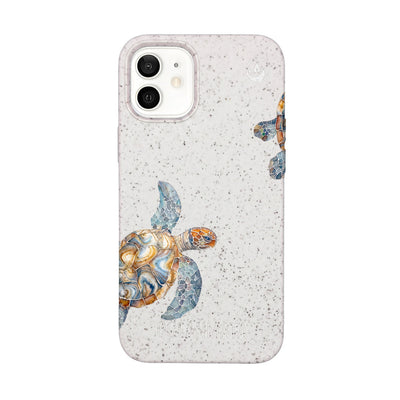iPhone 12 mini Case - Turtle White - "TurtleGaze" - sustainable