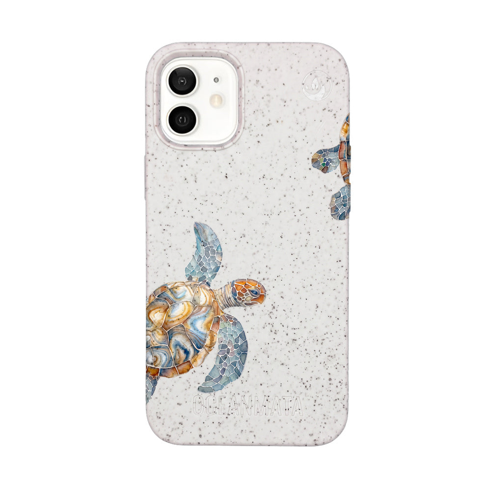 iPhone 12 mini Case - Turtle White - "TurtleGaze" - sustainable