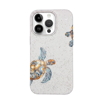 iPhone 14 Pro Case - Turtle White - "TurtleGaze" - sustainable