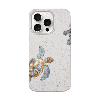 iPhone 15 Pro Max Case - Turtle White - "TurtleGaze" - sustainable