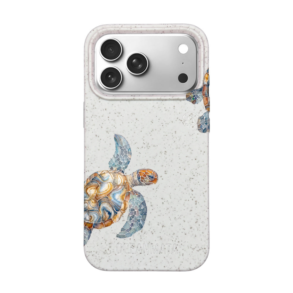 iPhone 17 Pro Case - Turtle White - "TurtleGaze" - sustainable