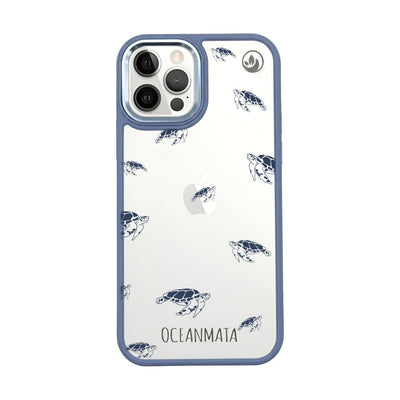 iPhone 12 pro / iPhone 12 case - turtles blue - "Turtlino" - sustainable