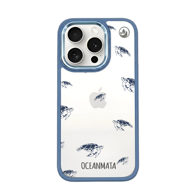 iPhone 15 pro case - turtles blue - "Turtlino" - sustainable