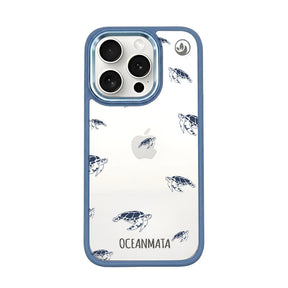 iPhone 15 pro case - turtles blue - "Turtlino" - sustainable