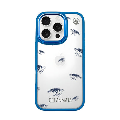 iPhone 16 pro case - turtles blue - "Turtlino" - sustainable