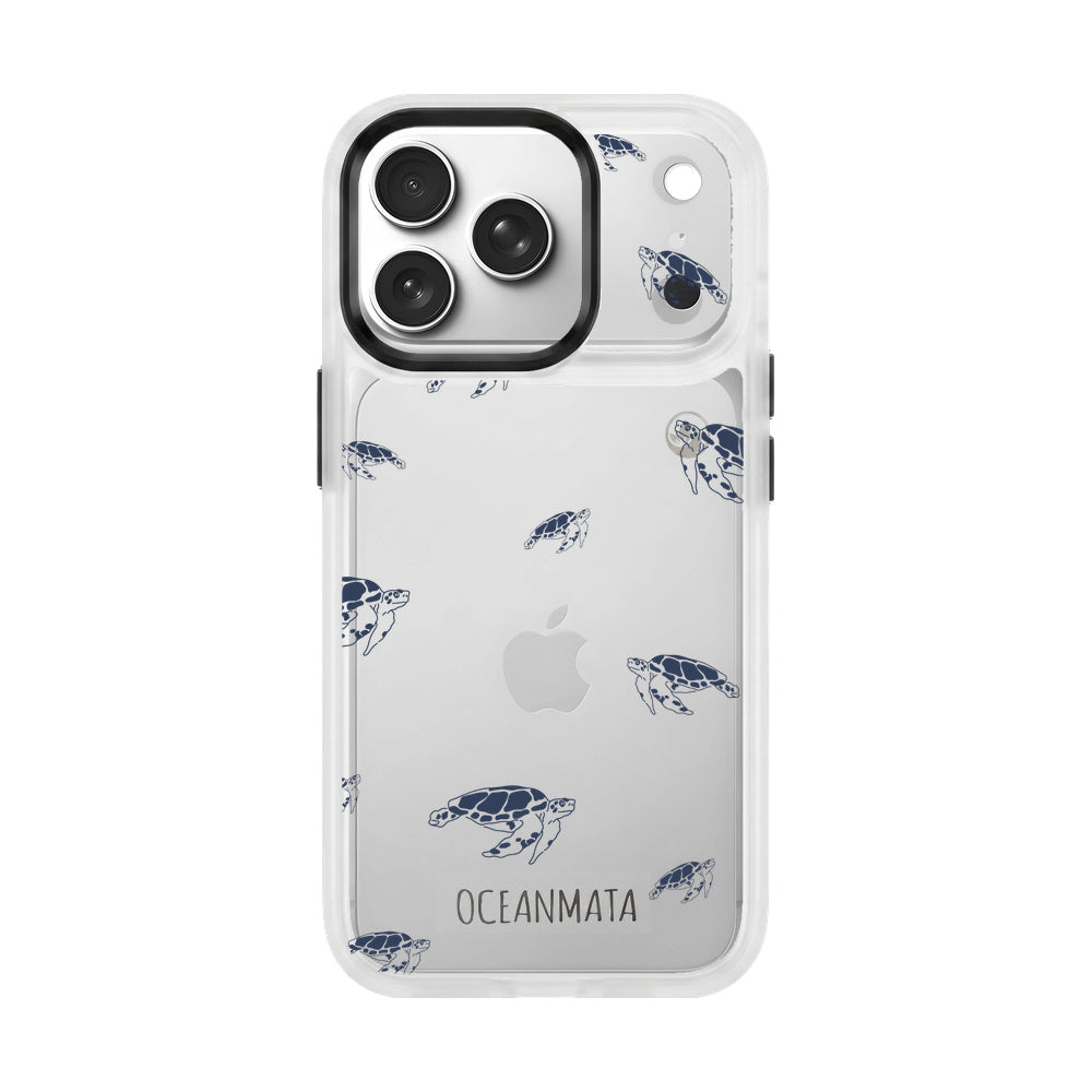 Nachhaltige Handyhülle iPhone 17 pro Turtlino aus Ocean Plastic — Vorderseite