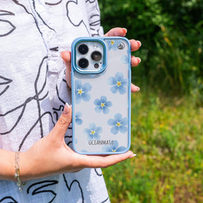 iPhone 16e case - forget-me-not - sustainable