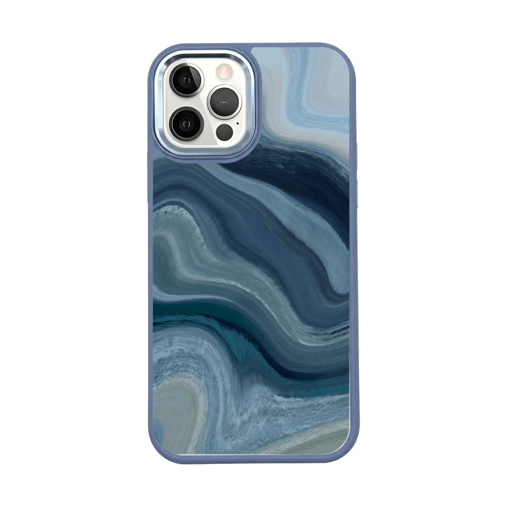 iPhone 12 pro / iPhone 12 case - Line Art Ocean - "Waves of Balance" - sustainable