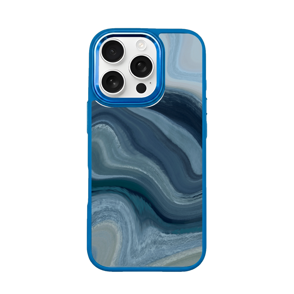 iPhone 16 pro case - Line Art Ocean - "Waves of Balance" - sustainable