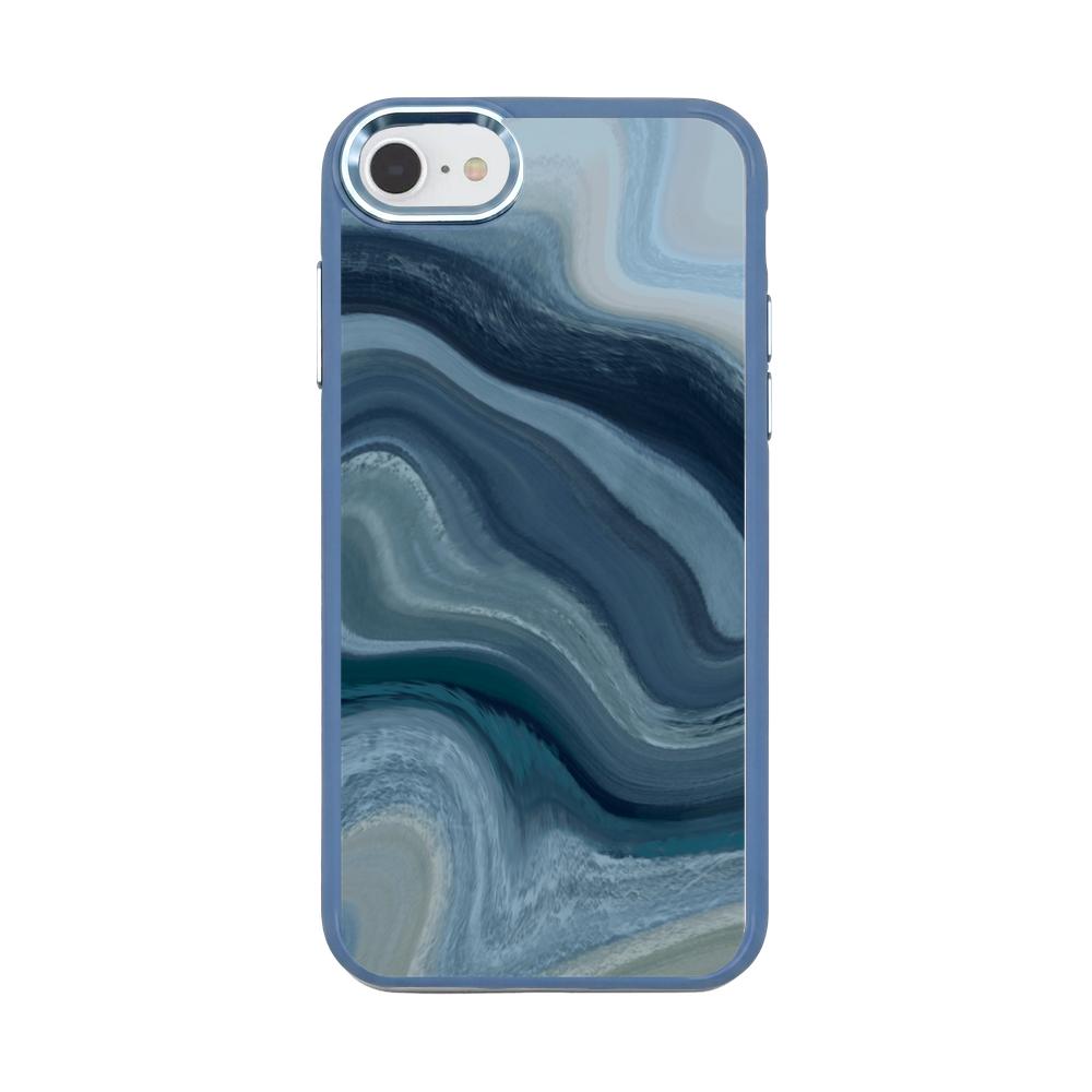 iPhone SE/7/8 Case - Line Art Ocean - "Waves of Balance" - sustainable