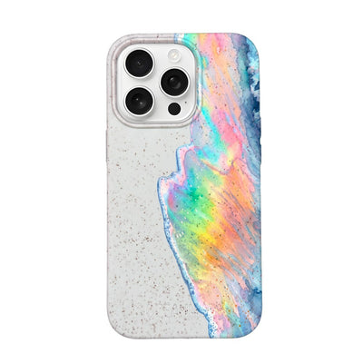 iPhone 16 Pro Case - Rainbow Wave White - "WaveOfPride" - sustainable