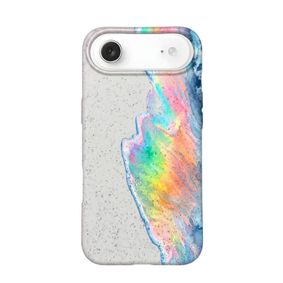 iPhone 17 Air Case - Rainbow Wave White - "WaveOfPride" - sustainable