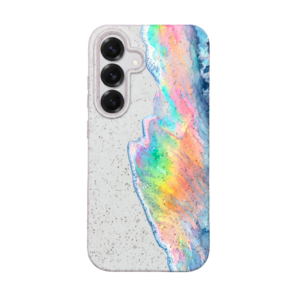 Biologisch abbaubare Handyhülle Samsung S25 Waveofpride — kompostierbar — Vorderseite