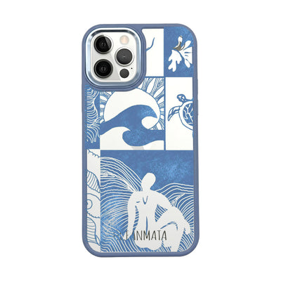 iPhone 12 pro / iPhone 12 case - Line Art Ocean - "Waves of Balance" - sustainable