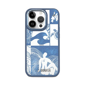 iPhone 14 pro max case - Line Art Ocean - "Waves of Balance" - sustainable