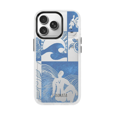 iPhone 17 Pro Max Case - Line Art Ocean - "Waves of Balance" - Sustainable