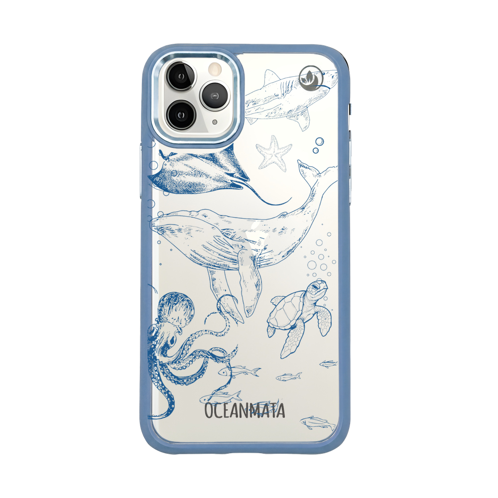 iPhone 11 pro max case - whale blue - "WhaleLife" - sustainable