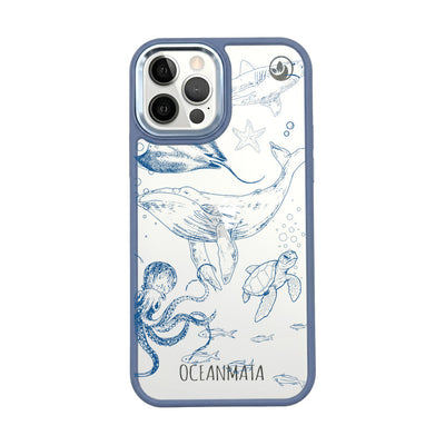 iPhone 12 pro / iPhone 12 case - Whale blue - "WhaleLife" sustainable