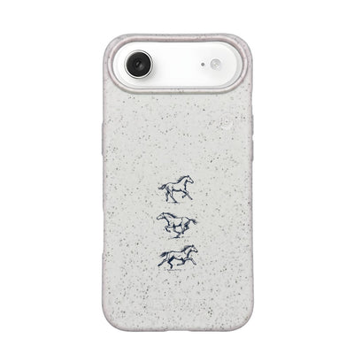 iPhone 17 Air Hülle - Pferd weiß - "wild" - nachhaltig