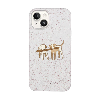 iPhone 14 Case - Dogs white - "Woof" - sustainable