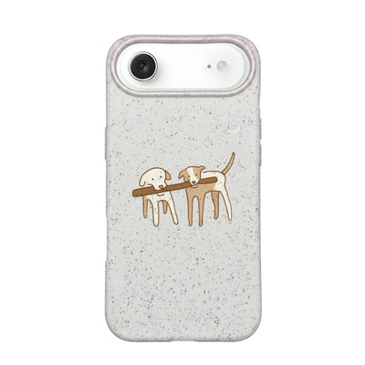 iPhone 17 Air Case - Dogs White - "Woof" - sustainable