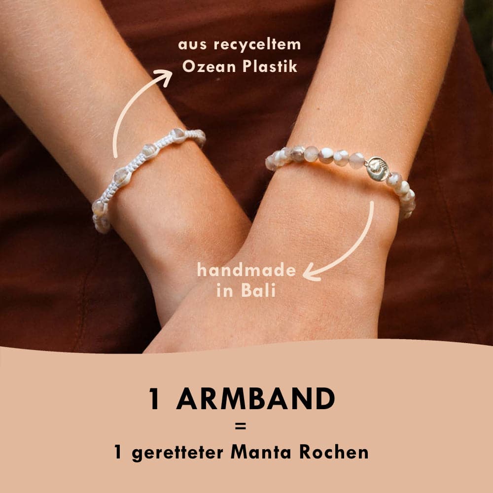 Bracelet white "MANTA"