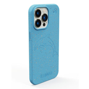 iPhone SE/7/8 case - blue - "DOLPHIN" - sustainable