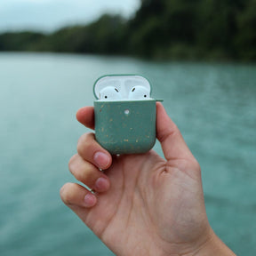 sustainable Apple AirPod Case 1/2 "TURTLE" - cover - green