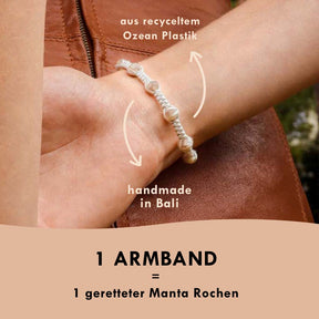 Bracelet white "MANTA"